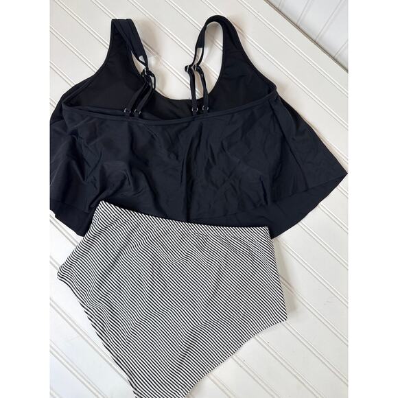 NWOT Amazon Bathing Suits Ruffled Flounce Top & High Waisted Bottom BUNDLE Sz M - Picture 6 of 6